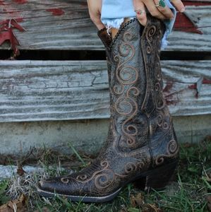 Ariat Shelleen Brown Leather Cowgirl Boots